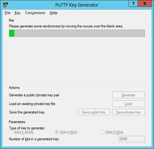 PuTTY - generate some randomness