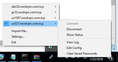 Disconnect OpenVPN connection