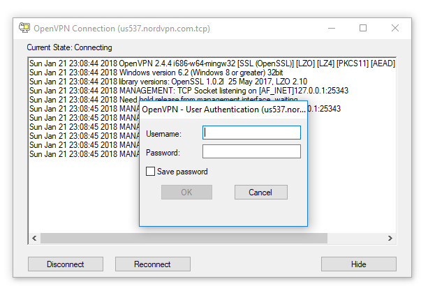 OpenVPN user authentication