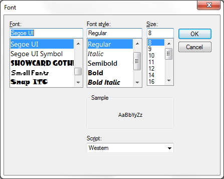 Outlook 2010 font options