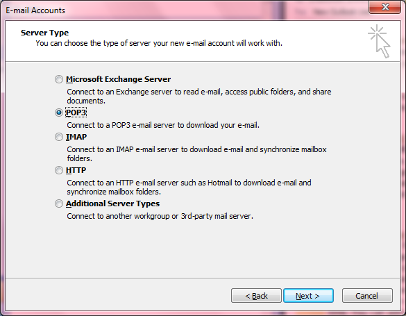 Connect to a POP3 e-mail server