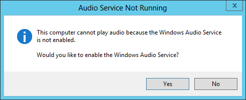 Computer cannot play audio