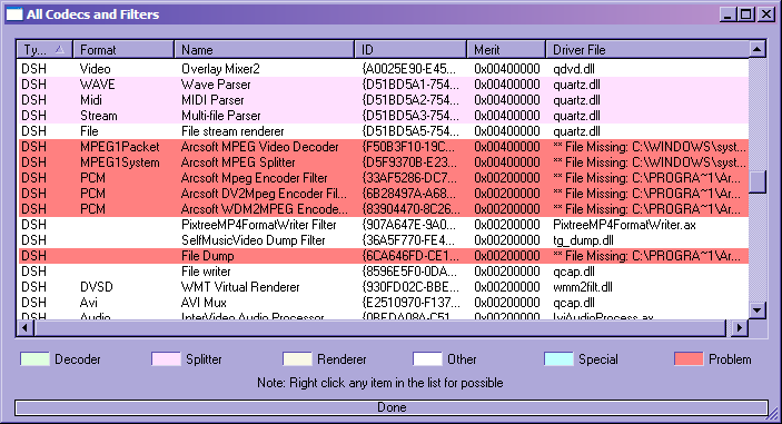 GSpot Problem Codecs