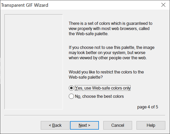 Transparent GIF Wizard - Web-safe
Colors