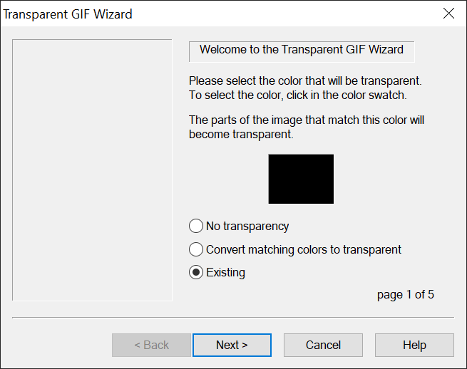 Welcome to the
Transparent GIF Wizard