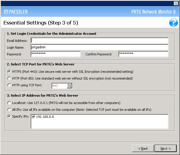 prtg ssl certificate installation