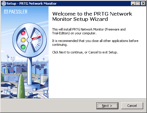 PRTG Install - Welcome