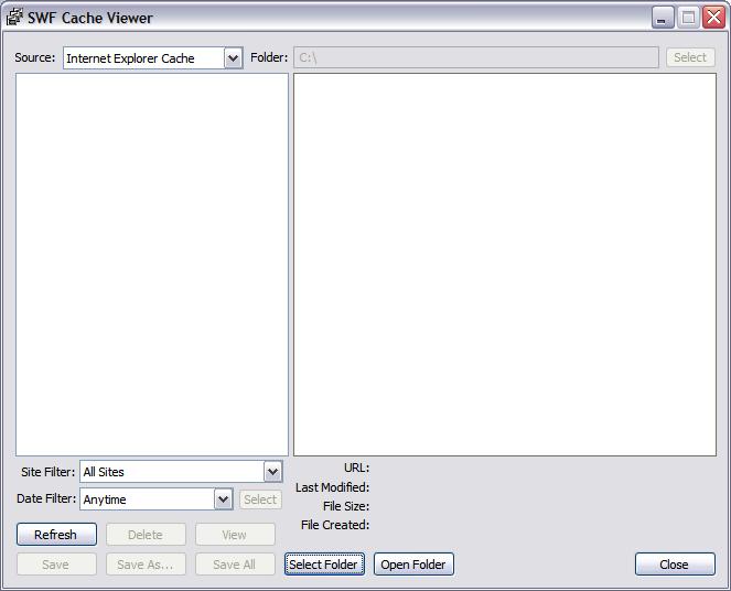 SWF Cache Viewer