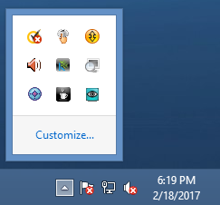 UltraVNC icon in system tray