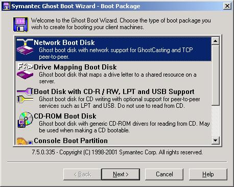 Norton Ghost Network Boot Disk