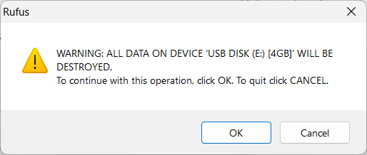 Rufus warning
