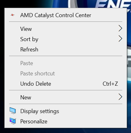 Right-click on desktop - display 
settings