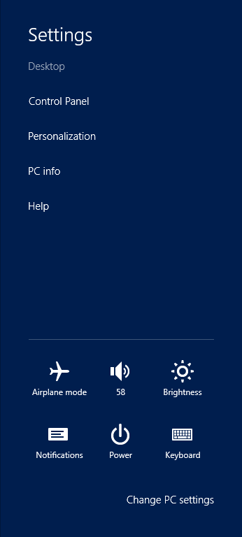 Windows 8 Settings