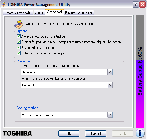Toshiba - Enable Hibernate Support