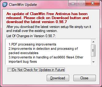 ClamWin Update