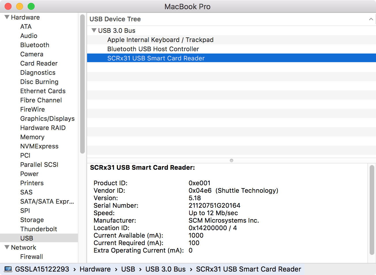 MacBook Pro SCRx31 attached