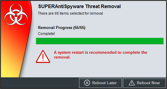 SUPERAntiSpyware restart
required