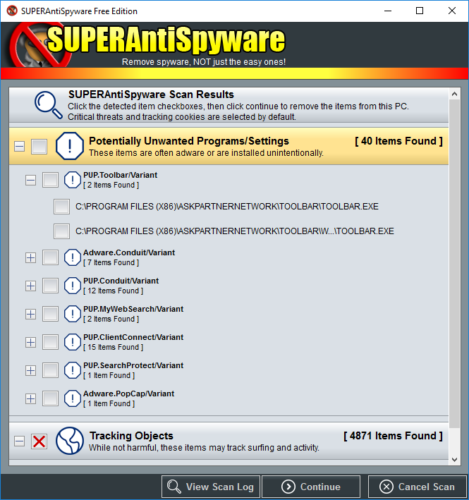 SUPERAntiSpyware Results - 
7/2/17
