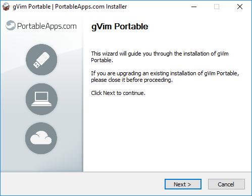 gVim Portable wizard